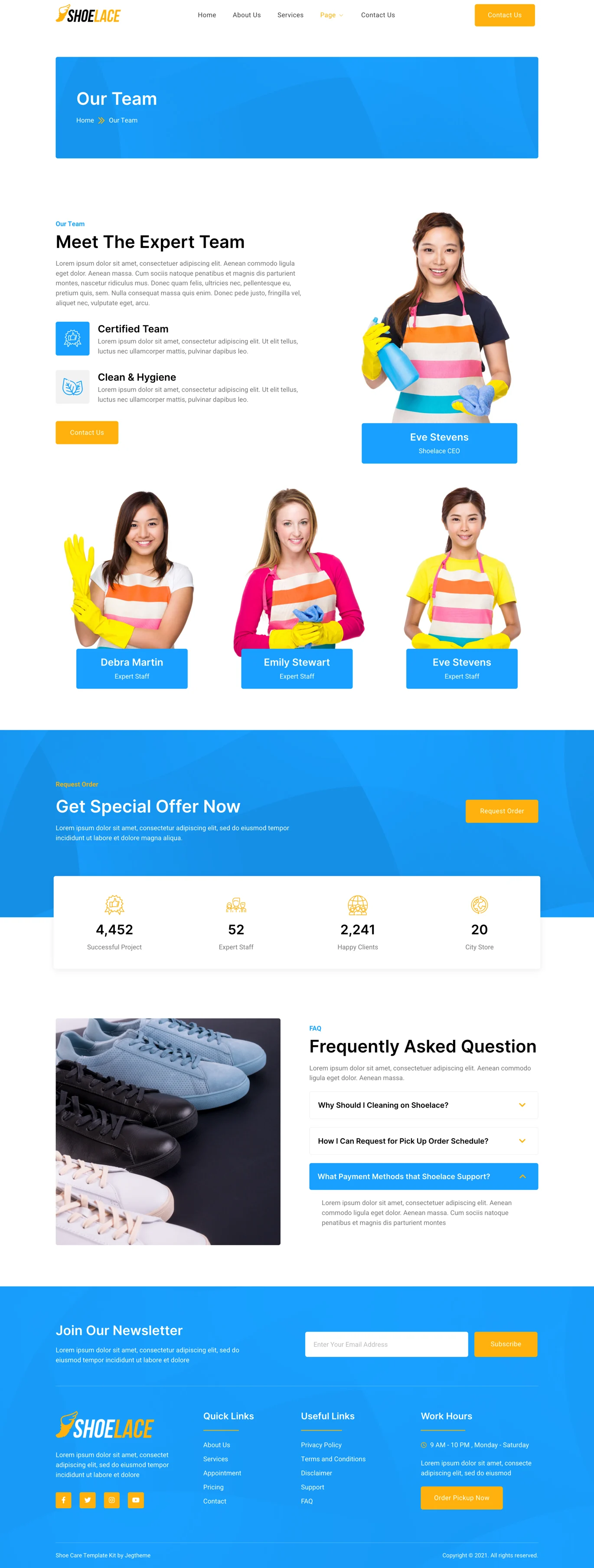 Imagen [1] - Shoelace - Shoe Cleaning & Washing Service Elementor Template Kit - Photon Fluctuation Network | Servicio profesional de reparación de WordPress, alcance global, respuesta rápida