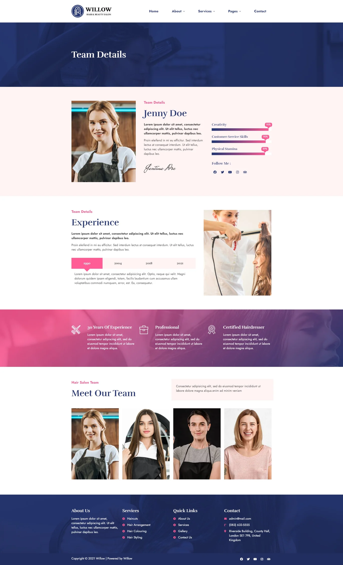 Image [1] - Willow - Hair & Beauty Salon Elementor Template Suite - Photon Flux | Service de réparation WordPress professionnel, dans le monde entier, réponse rapide !