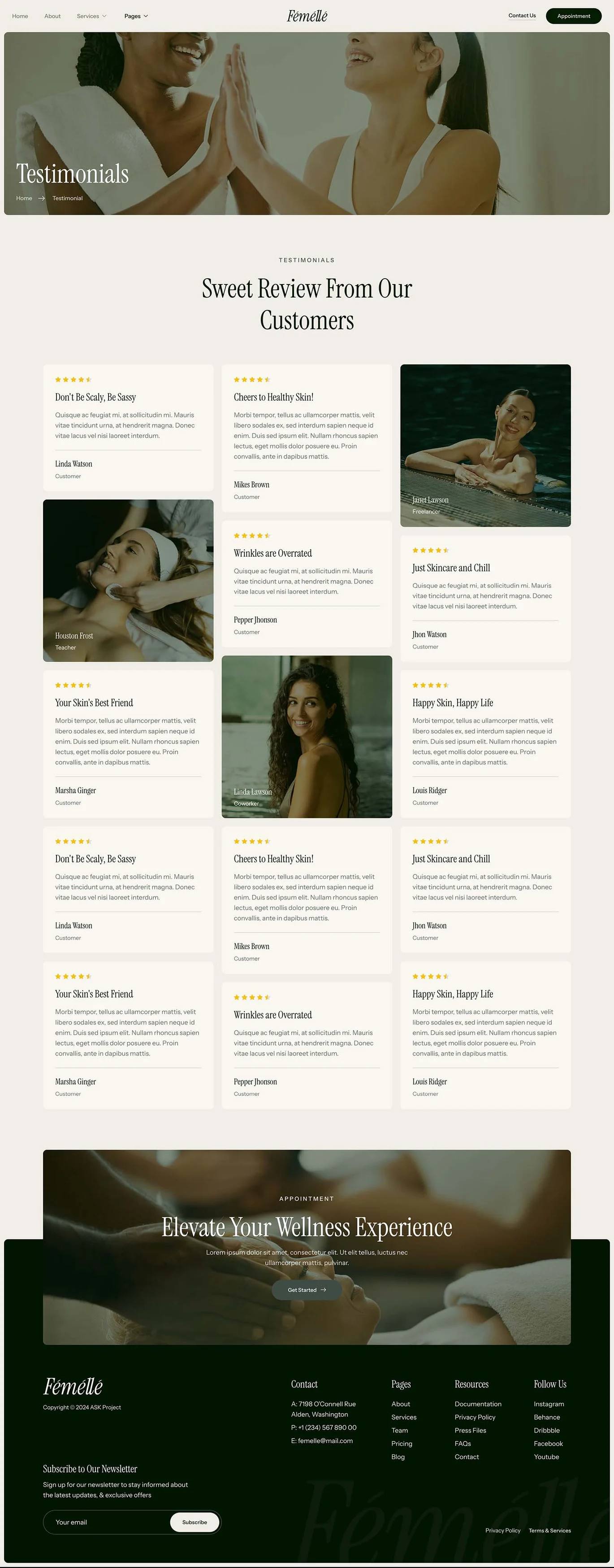 图片[1]-Femelle – 水疗与健康 Elementor 模板套件-光子波动网 | 专业WordPress修复服务，全球范围，快速响应