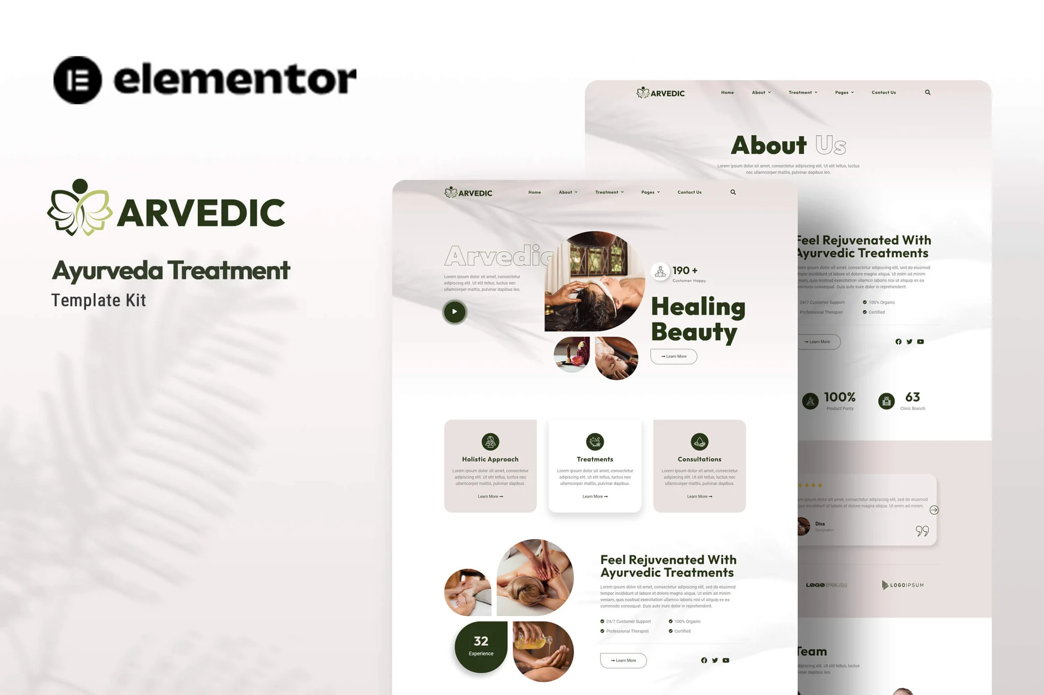 Arvedic - Aesthetic Services Elementor Template Suite - Photon Flux Network | Servicio profesional de reparación de WordPress, alcance global, respuesta rápida