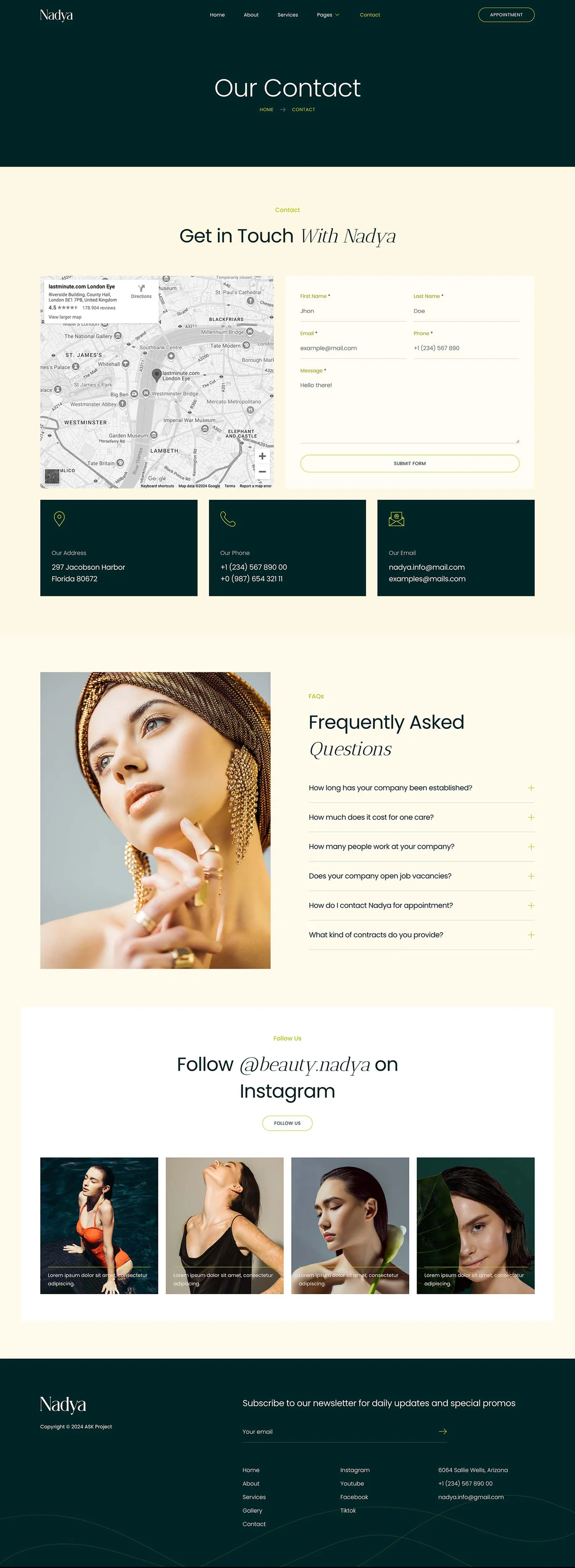 Imagen [1] - Nadya - Skin Care & Dermatology Elementor Template Suite - Photon Fluctuation Network | Servicio profesional de reparaciones de WordPress, alcance global, respuesta rápida