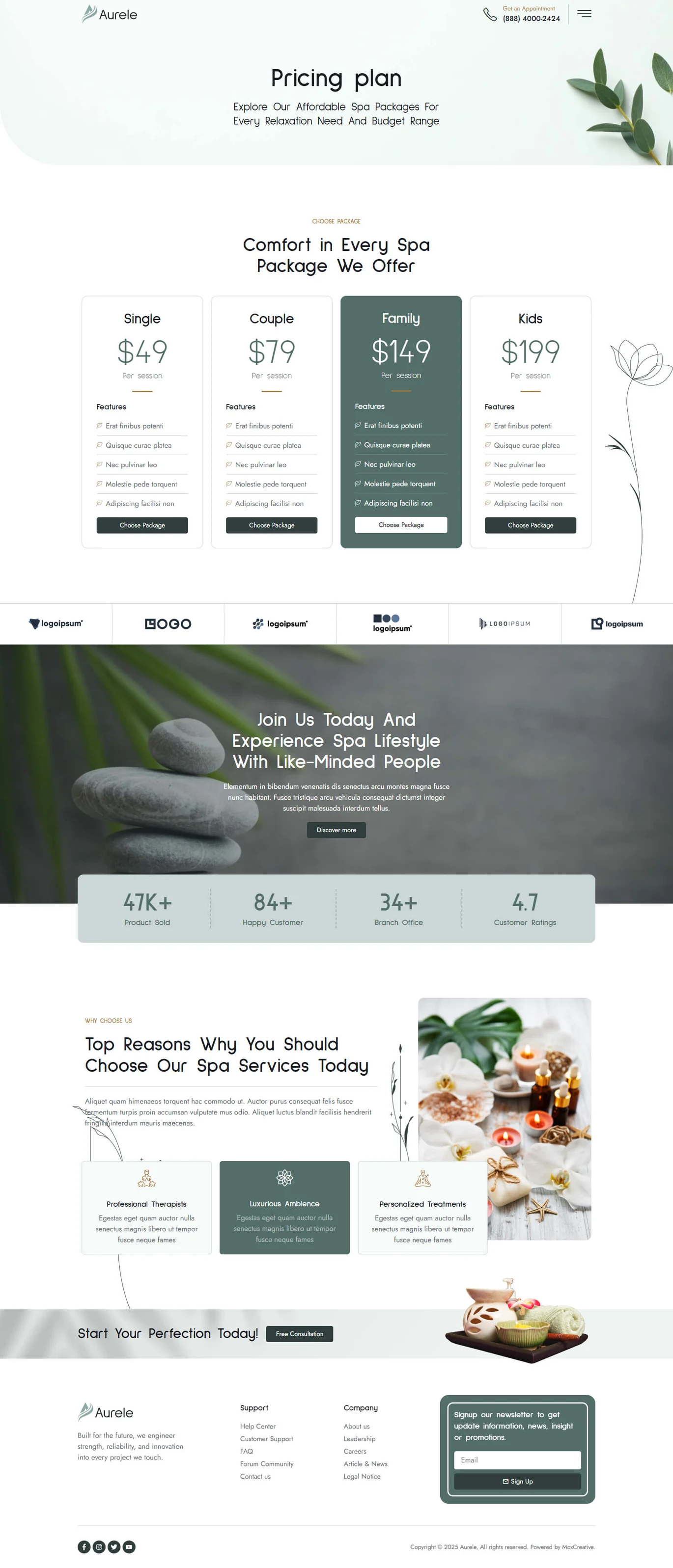 图片[1]-Aurele – Spa 养生护理 Elementor Pro 模板套件-光子波动网 | 专业WordPress修复服务，全球范围，快速响应