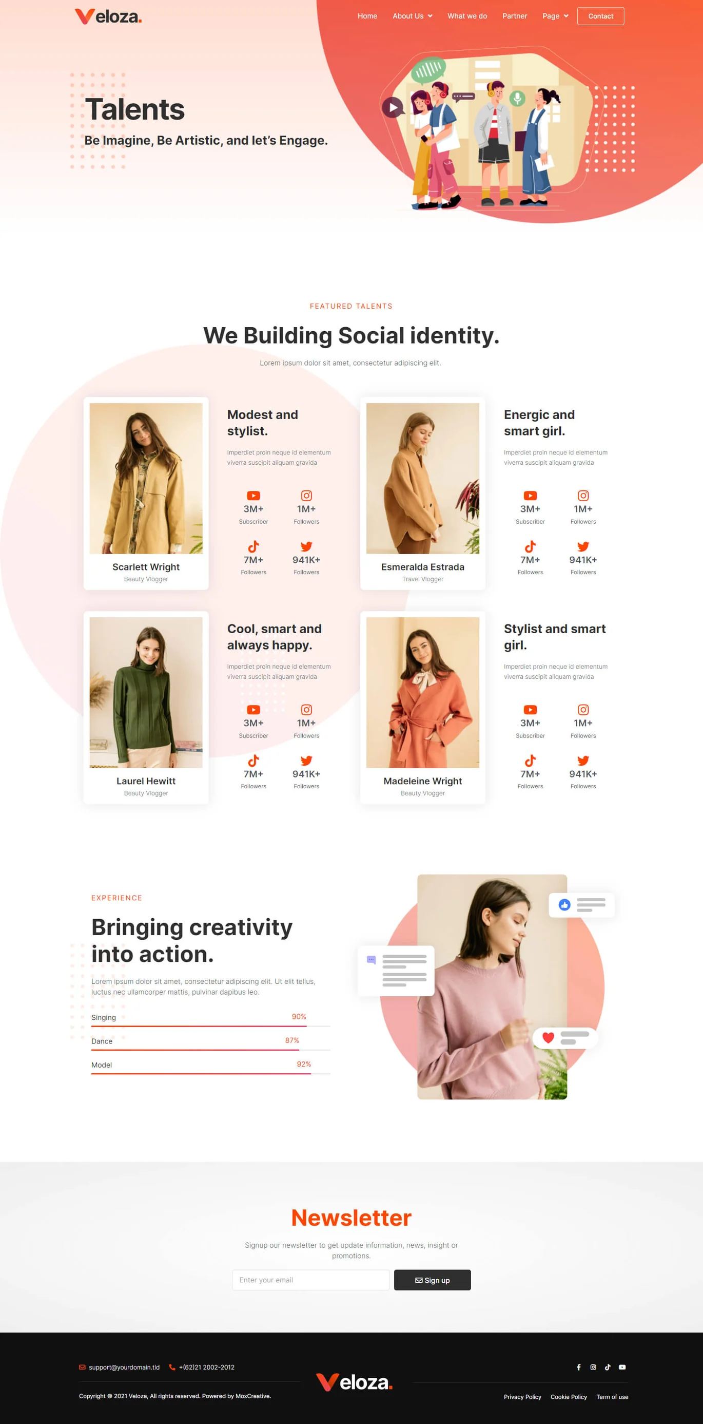 Imagen [1] - Veloza - Netflix & Artiste Agency Elementor Pro Template Suite - Photon Volatility Network | Servicio profesional de reparación de WordPress, alcance global, respuesta rápida