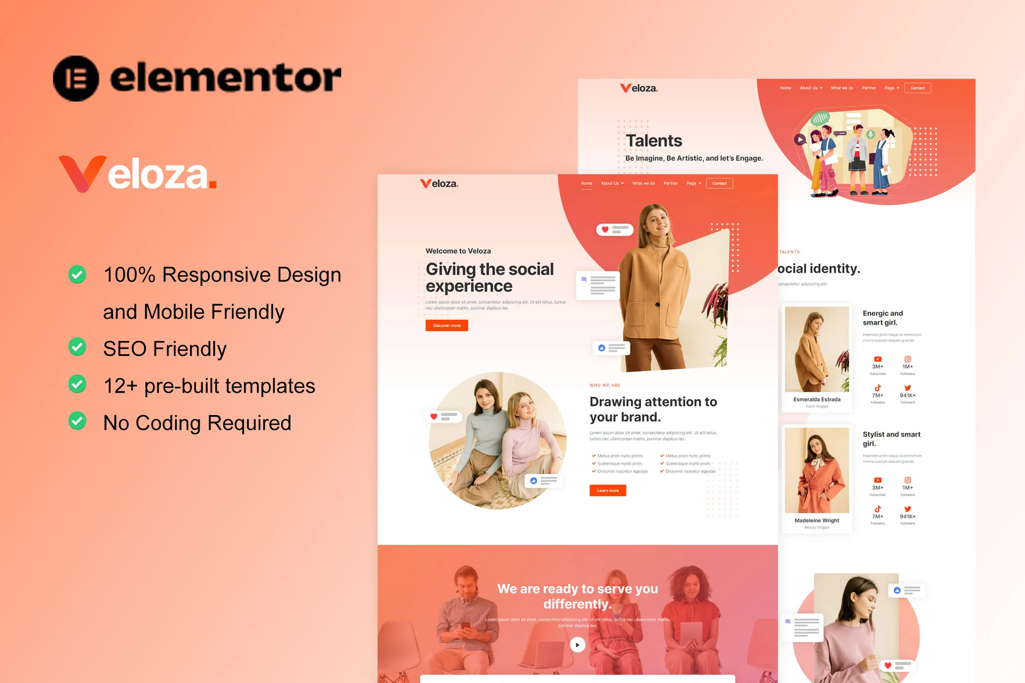 Veloza - Netflix & Artiste Agency Elementor Pro Template Suite - Photon Volatility Network | Servicio Profesional de Reparación de WordPress, Alcance Global, Respuesta Rápida