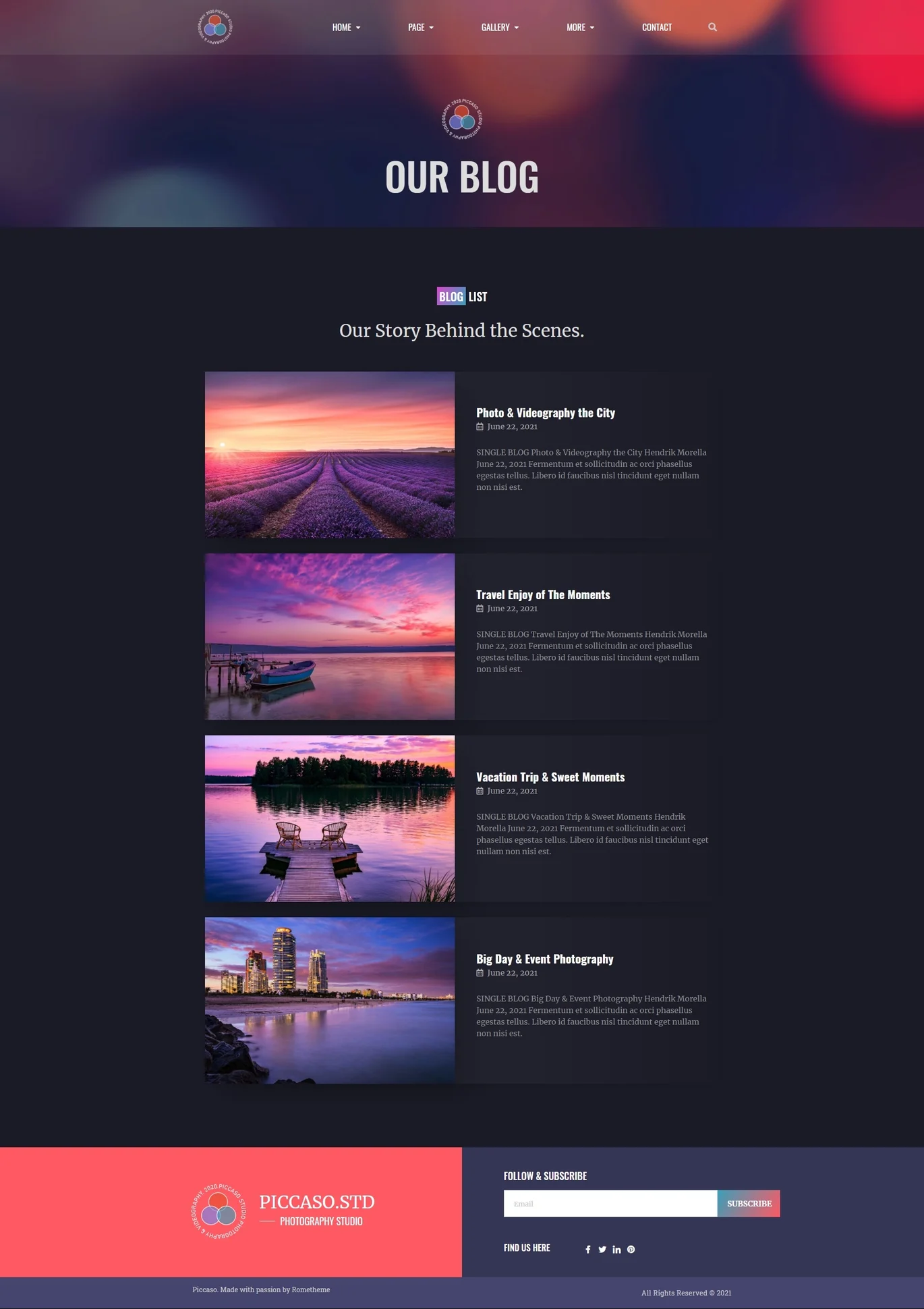 图片[1]-Piccaso – 摄影师 Elementor 模板套件-光子波动网 | 专业WordPress修复服务，全球范围，快速响应