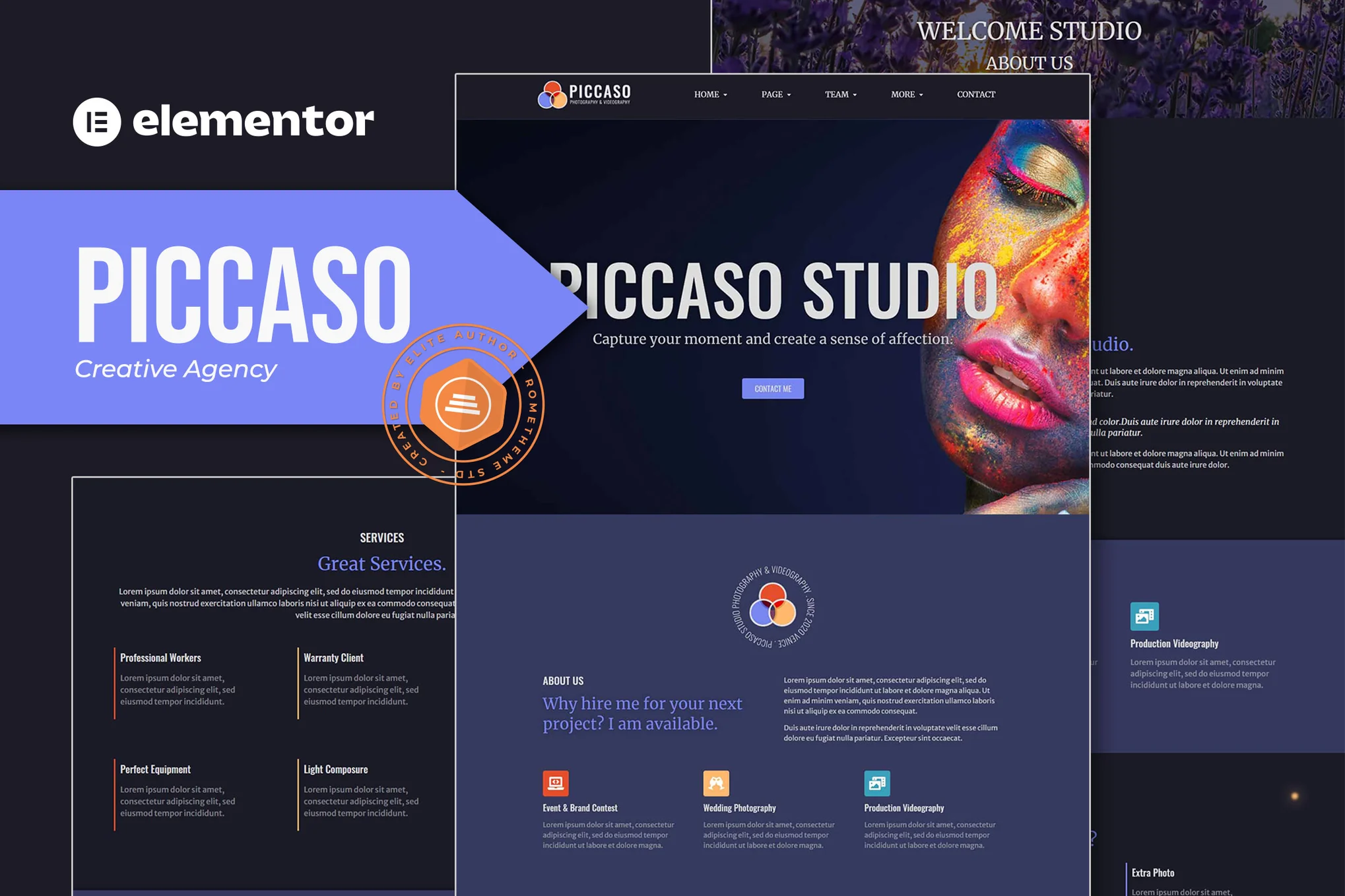 Piccaso - Photographer Elementor Template Kit - Photon Flux Network | Servicio profesional de reparación de WordPress, en todo el mundo, respuesta rápida