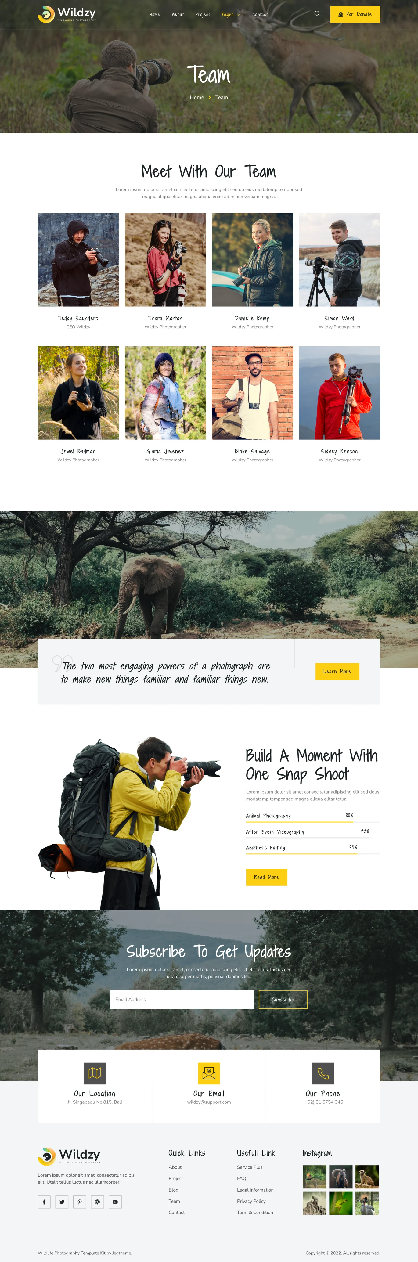 图片[1]-Wildzy – 野生动物摄影 Elementor 模板套件-光子波动网 | 专业WordPress修复服务，全球范围，快速响应