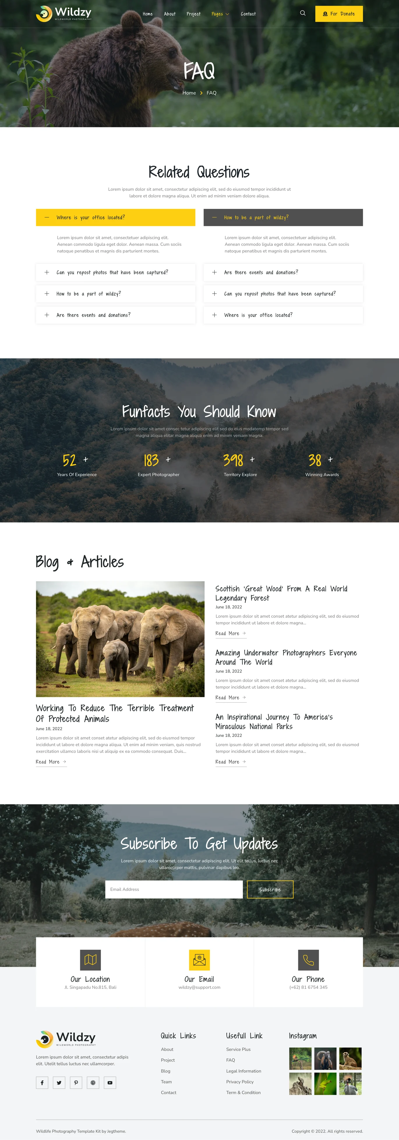 图片[2]-Wildzy – 野生动物摄影 Elementor 模板套件-光子波动网 | 专业WordPress修复服务，全球范围，快速响应