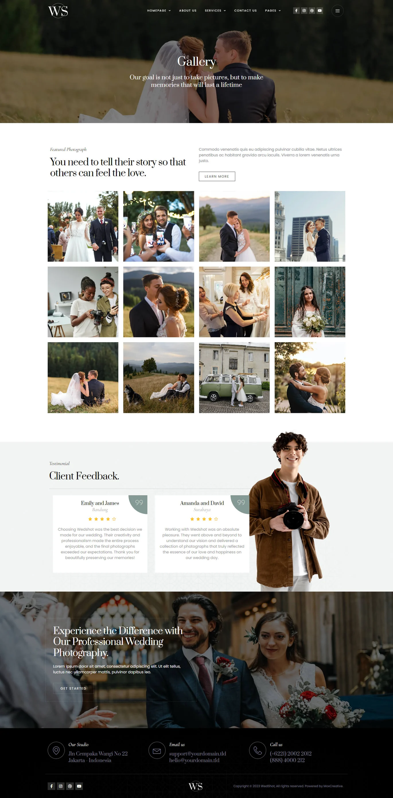 图片[1]-Wedshot – 婚礼摄影服务 Elementor 模板套件-光子波动网 | 专业WordPress修复服务，全球范围，快速响应