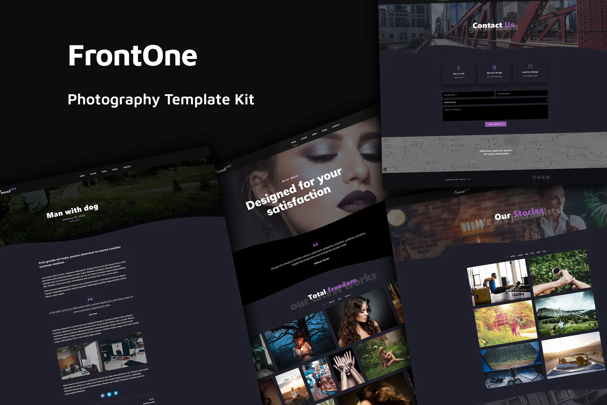 FrontOne - Creative Photography Portfolio Elementor Template Suite - Photon Flux | Servicio profesional de reparación de WordPress, en todo el mundo, ¡rápida respuesta!