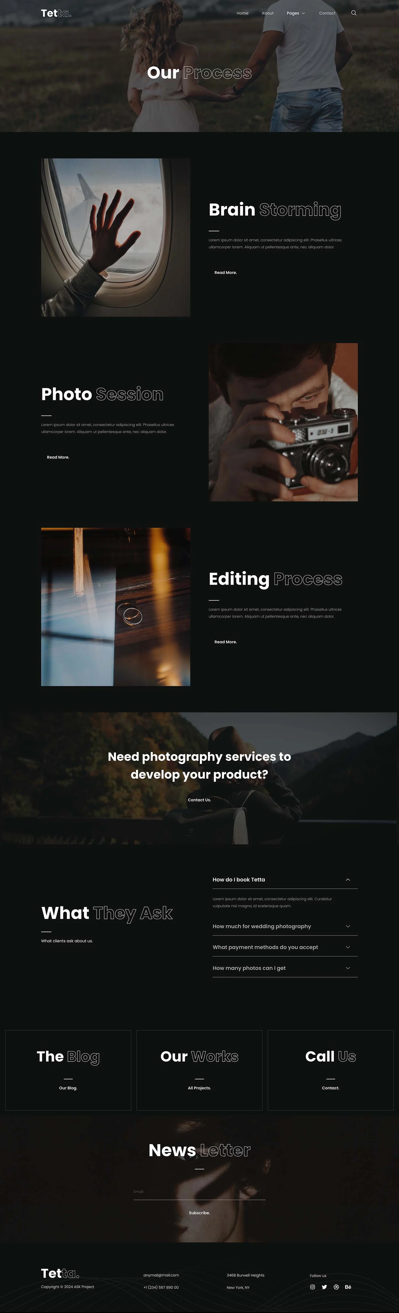 Imagen [2] - Tetta - Photography & Portfolio Elementor Template Suite - Photon Flux | Servicio profesional de reparación de WordPress, alcance global, respuesta rápida