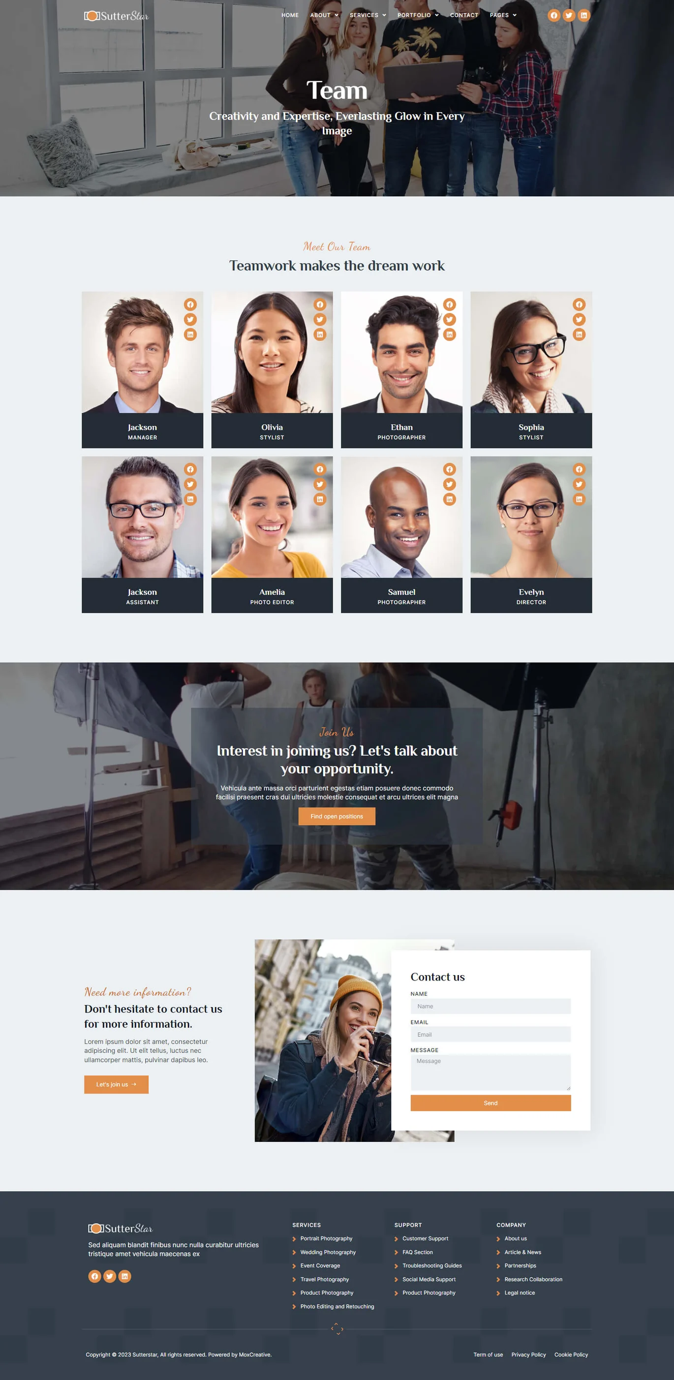 Imagen [2] - SutterStar - Photography Services & Portfolio Elementor Template Suite - Photon Flux | Servicio profesional de reparaciones de WordPress, alcance global, respuesta rápida