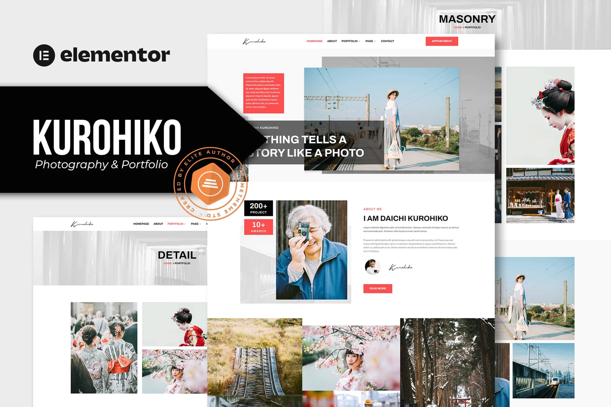Kurohiko - Photography & Portfolio Elementor Template Suite - Photonflux.com | Servicio Profesional de Reparación de WordPress, Alcance Global, Respuesta Rápida