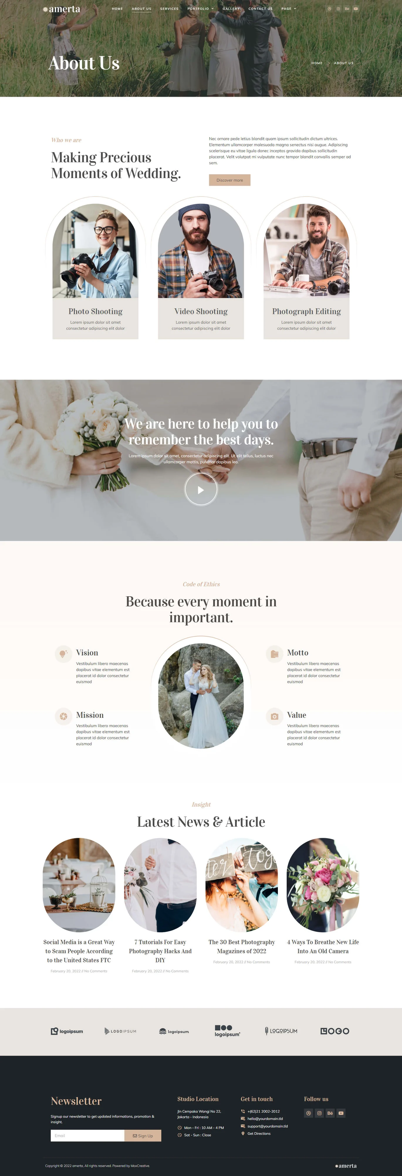 Image [2] - Amerta - Wedding Photography Services Elementor Template Suite - Photon Flux.com | Professional WordPress Repair Service, Global Reach, Fast Response
