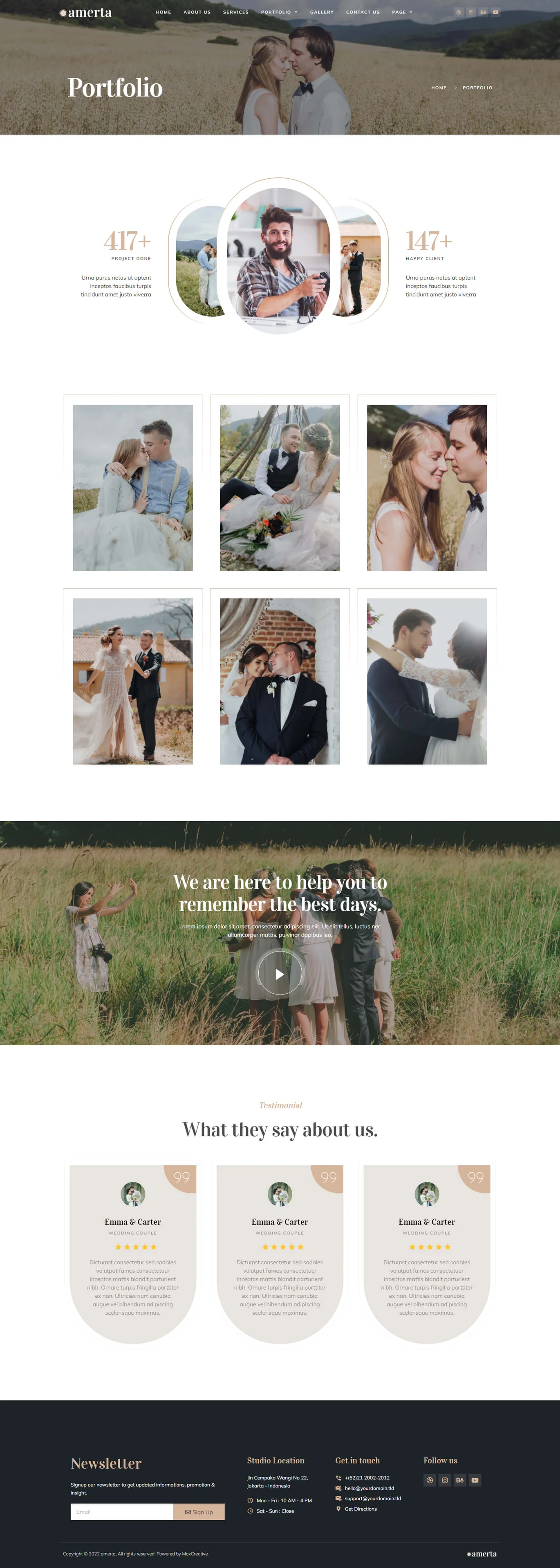 Image [1] - Amerta - Wedding Photography Services Elementor Template Suite - Photon Flux.com | Professional WordPress Repair Service, Global Reach, Fast Response