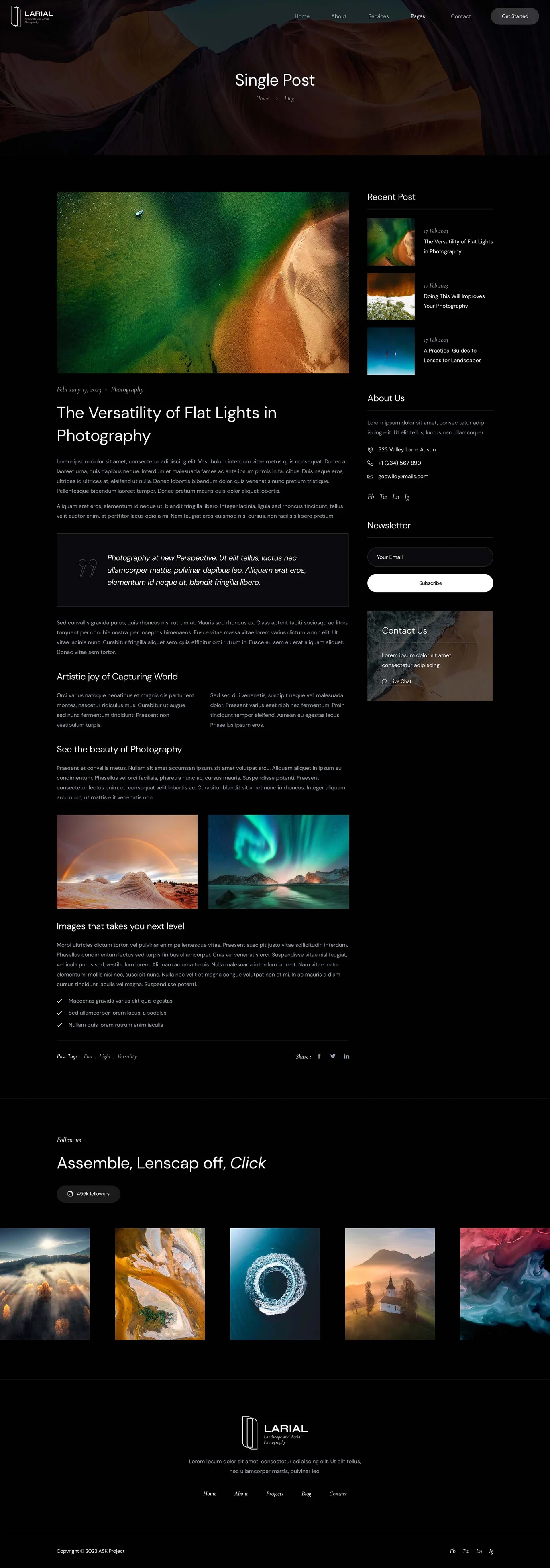 图片[2]-Larial – 风景与航拍摄影 Elementor 模板套件-光子波动网 | 专业WordPress修复服务，全球范围，快速响应