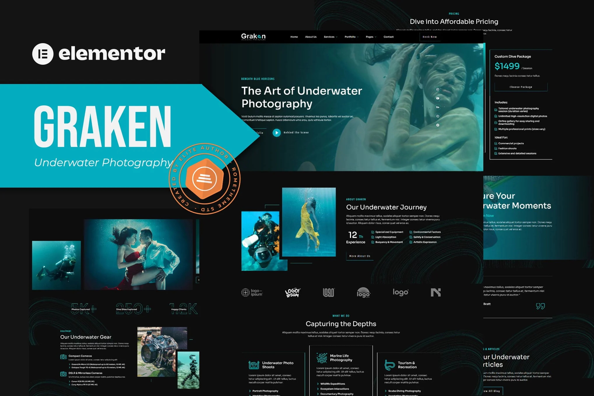Graken - Underwater Photography Elementor Template Suite - photonflux.com | Professional WordPress Repair Service, Global Reach, Quick Response