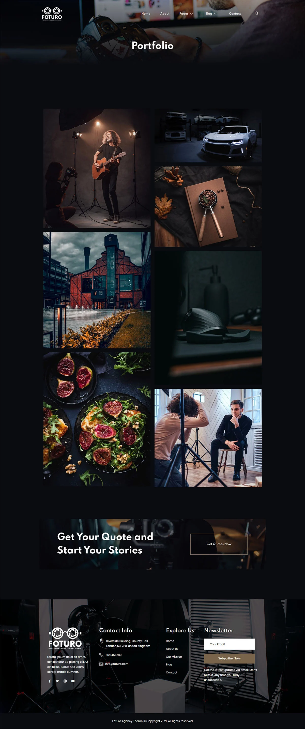 图片[1]-Foturo – 摄影作品集与创意机构 Elementor 模板套件-光子波动网 | 专业WordPress修复服务，全球范围，快速响应