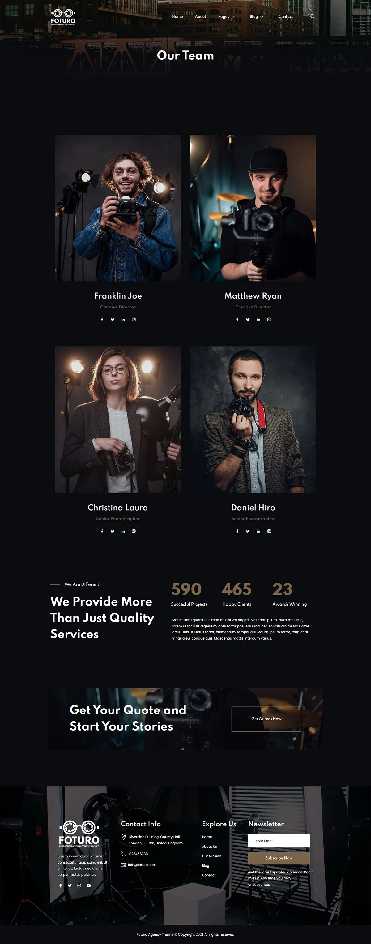 图片[2]-Foturo – 摄影作品集与创意机构 Elementor 模板套件-光子波动网 | 专业WordPress修复服务，全球范围，快速响应