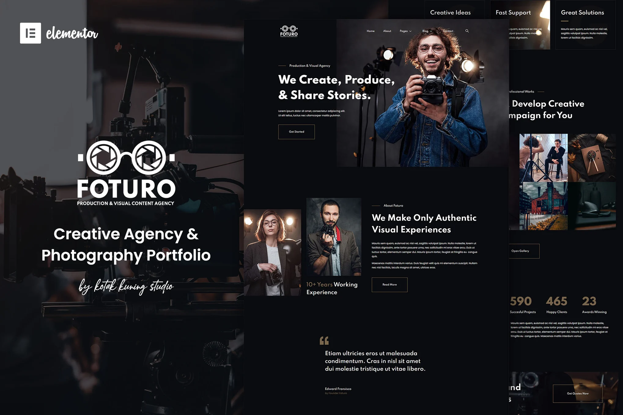Foturo - Photography Portfolio & Creative Agency Elementor Template Suite - Photonflux.com | Professional WordPress Repair Service, Global Reach, Fast Response