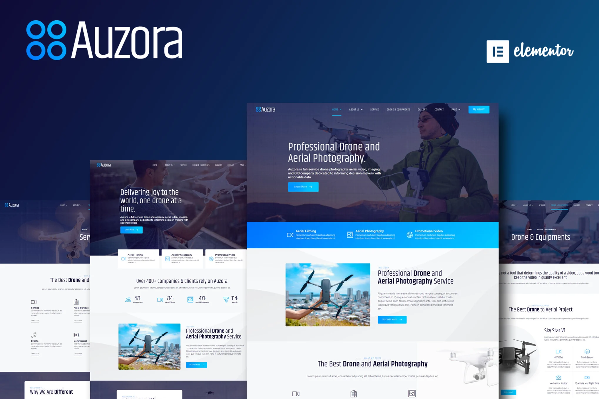 Auzora - Aerial Photography Elementor Template Suite - Photon Flux | Professional WordPress Repair Service, Global Reach, Fast Response
