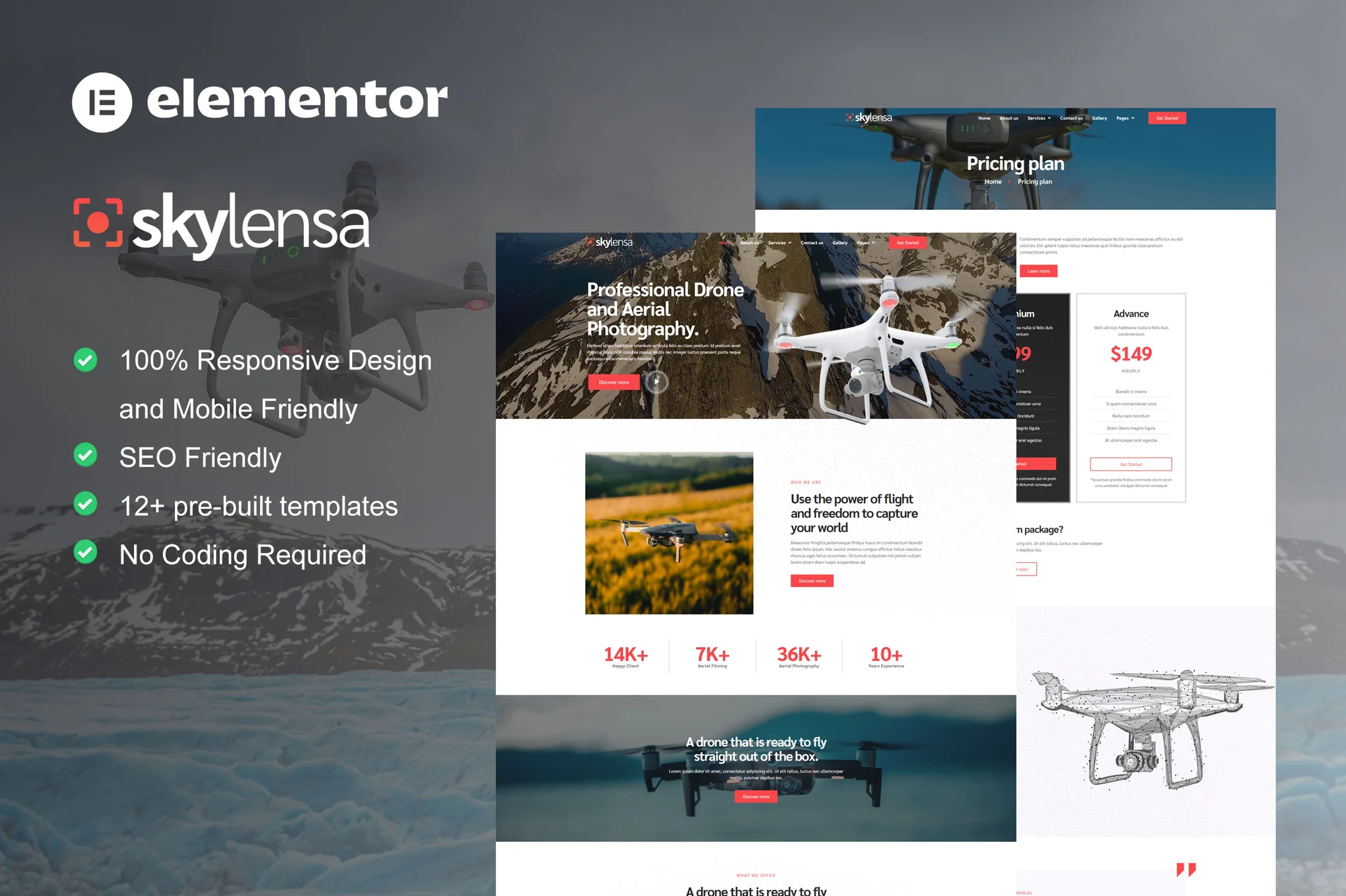 Skylensa - Aerial Photography and Videography Elementor Template Suite - Photon Flux | Professional WordPress Repair Service, Global Reach, Quick Response