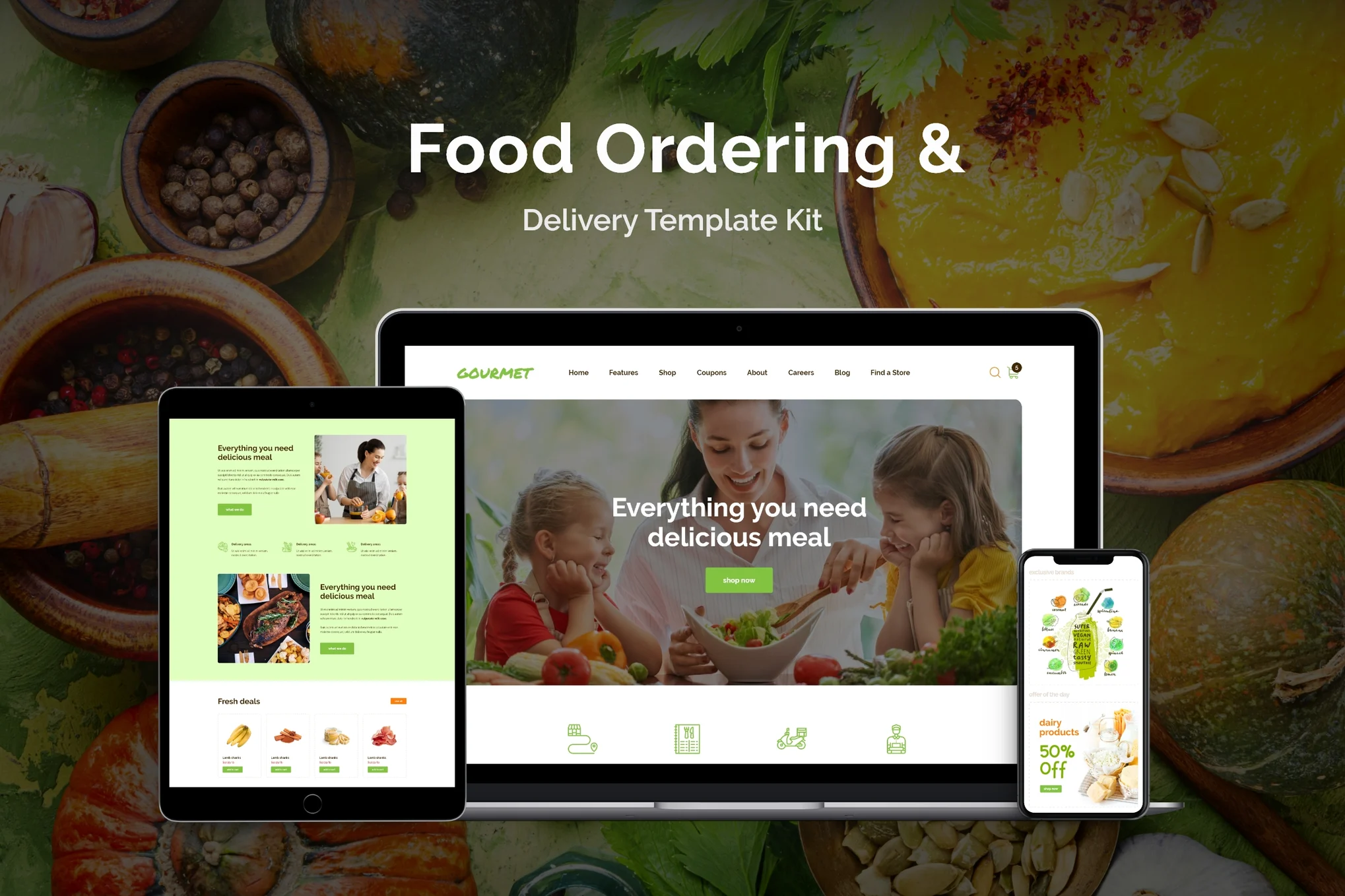 Gourmet - Catering Ordering & Delivery Elementor Template Suite - Photon Flux | Professional WordPress Repair Service, Worldwide, Fast Response