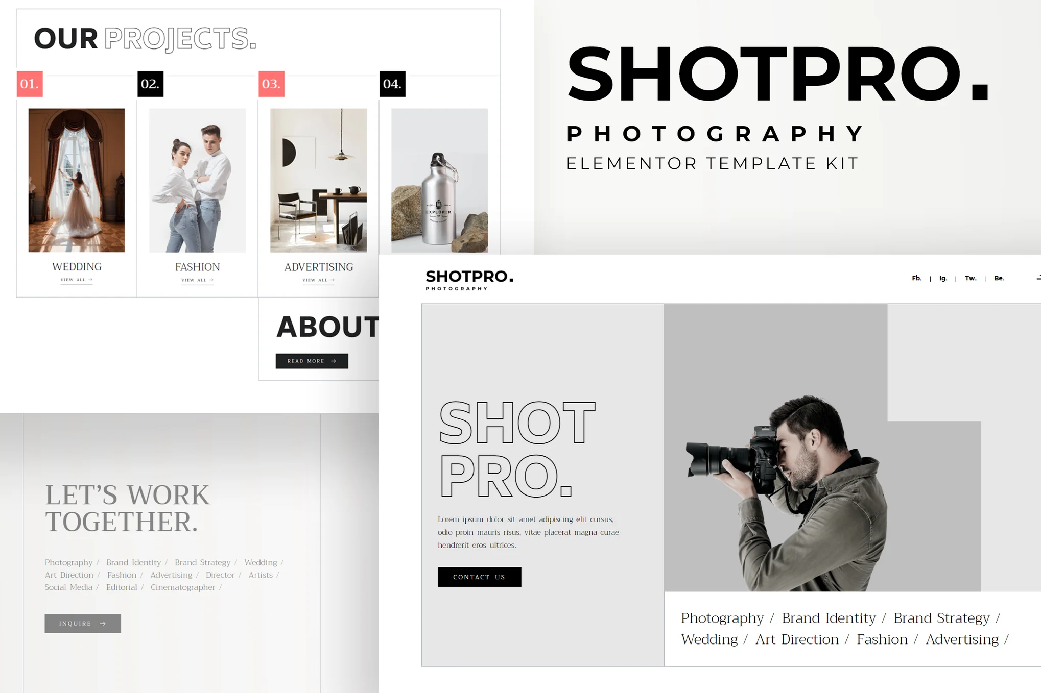 Shotpro - Photography & Portfolio Elementor Template Suite - Photonwave.com | Professional WordPress Repair Service, Worldwide, Fast Response