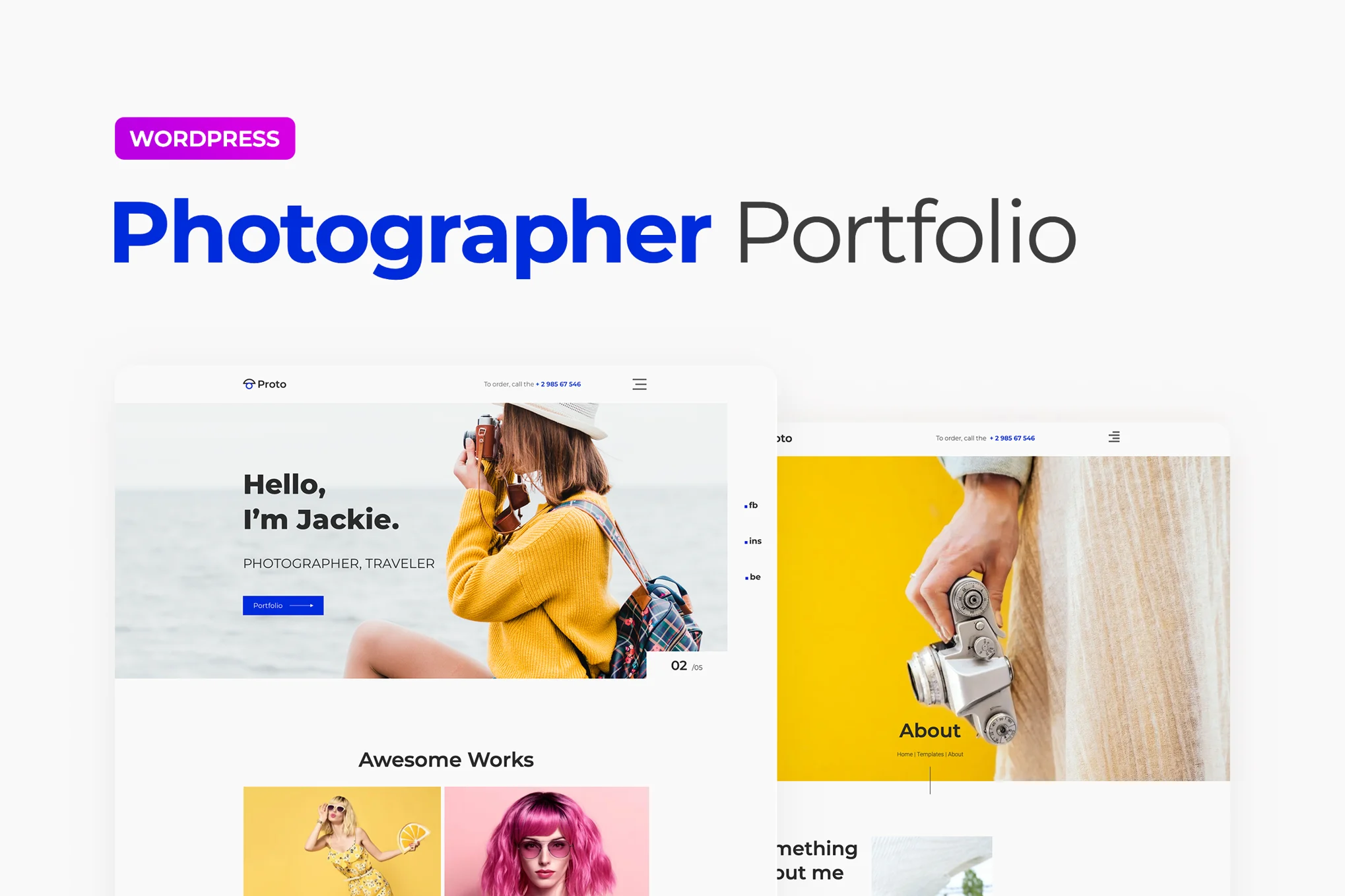 Proto - Photographers Portfolio Elementor Template Suite - Photon Flux | Professional WordPress Repair Services, Worldwide, Fast Response