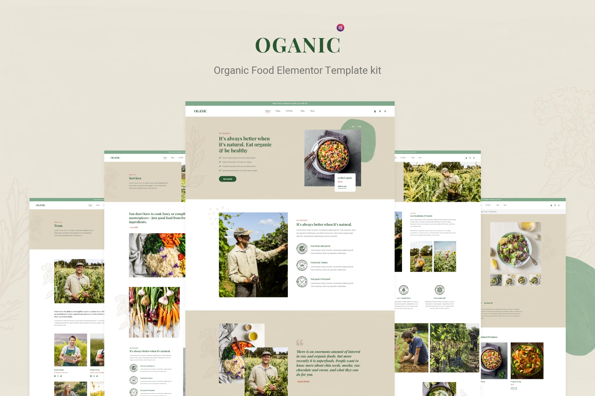 Oganic - 有机食品 Elementor 模板套件-光子波动网 | 专业WordPress修复服务,全球范围,快速响应