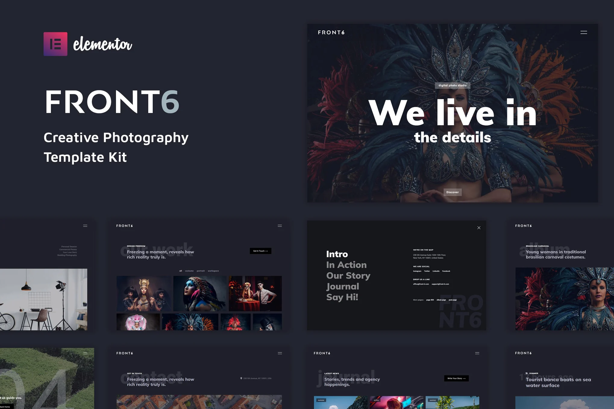 FrontSix - Creative Photography Template Kit - Photonflux.com | Professional WordPress repair service, global reach, fast response
