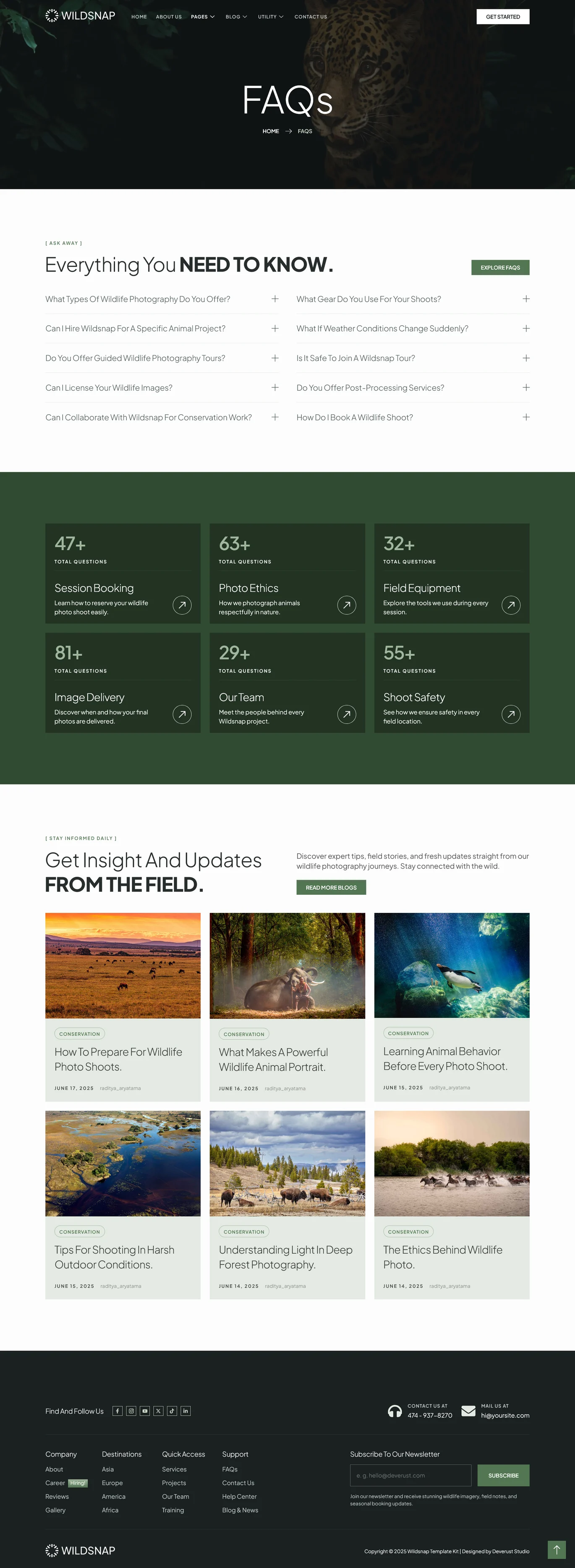 Image [2] - Wildsnap - Wildlife Photography Service Elementor Template Suite - Photon Fluctuation Network | Professional WordPress Repair Service, Global Reach, Fast Response