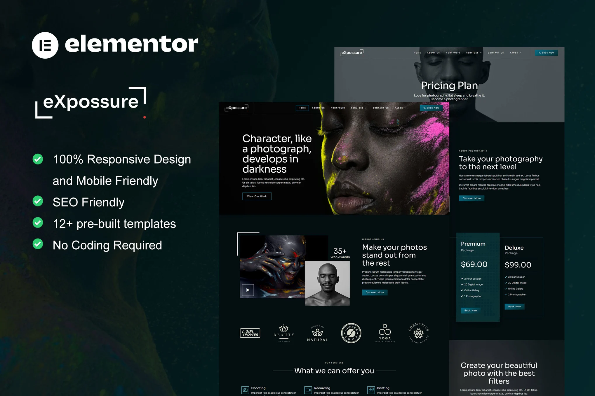 Expossure - Photography & Portfolio Elementor Template Suite - Photonflux.com | Professional WordPress Repair Service, Global Reach, Fast Response