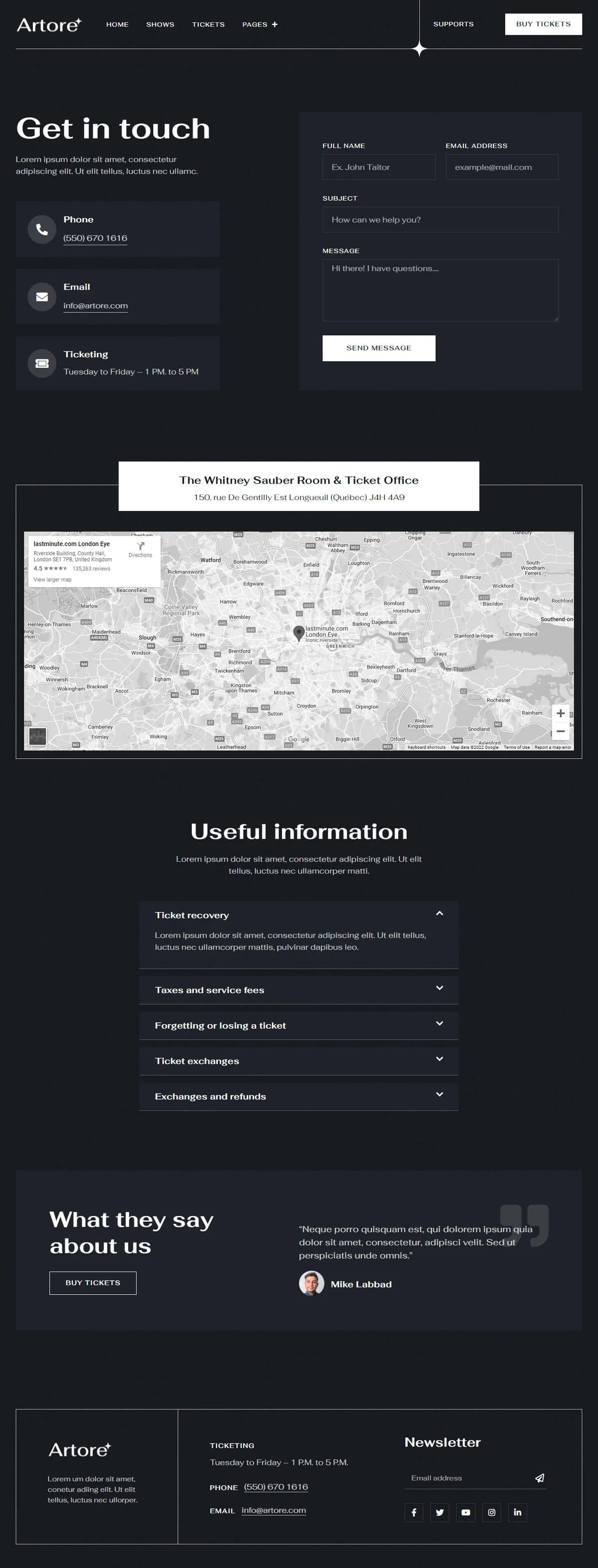 イメージ[2] - Artore - エンターテインメント＆パフォーミングアーツ Elementor Template Suite - Photon Flux Network｜プロフェッショナル・ワードプレス修理サービス
