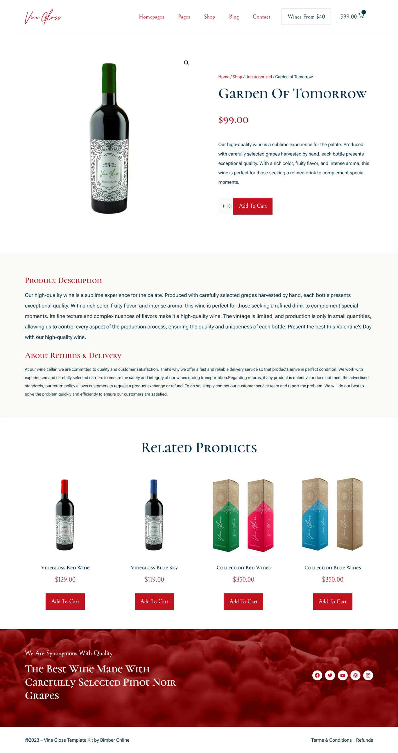 Image [1] - Vine Gloss - Wine Shop & Winery Elementor Pro Template Suite - Photon Volatility | Professional WordPress repair service, global reach, fast response