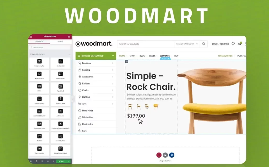 Imagen [1]-Tema WoodMart revelado: un conjunto de funciones de comercio electrónico, ¡di adiós a los problemas de plug-ins!