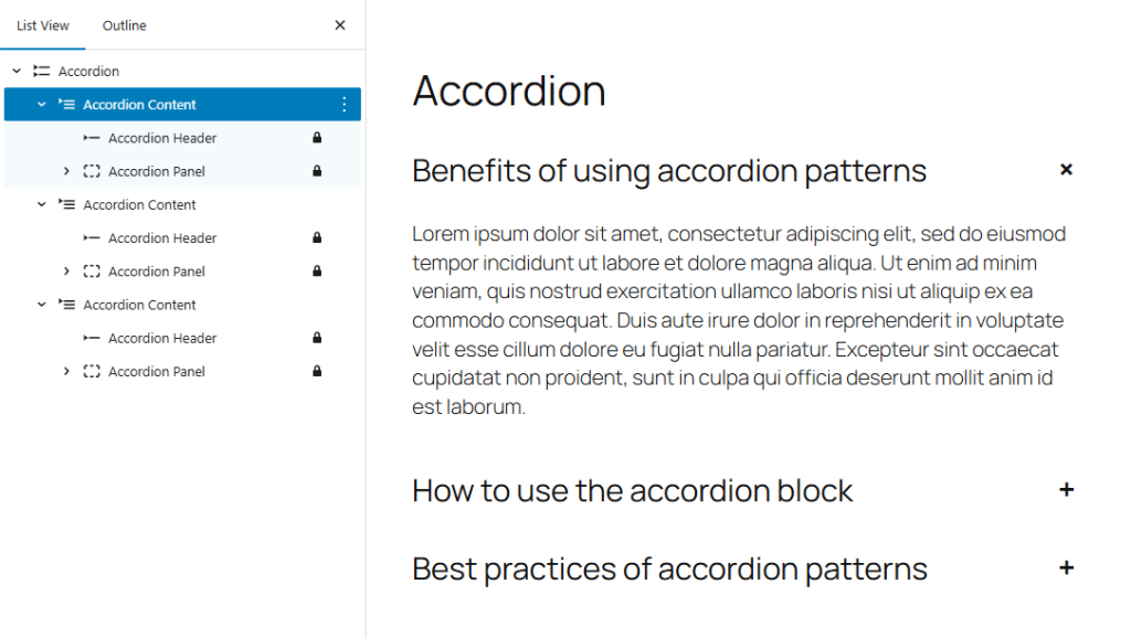 画像[2]-Gutenberg 21.5リリース：アコーディオンブロック、コマンドパネル、その他の新機能