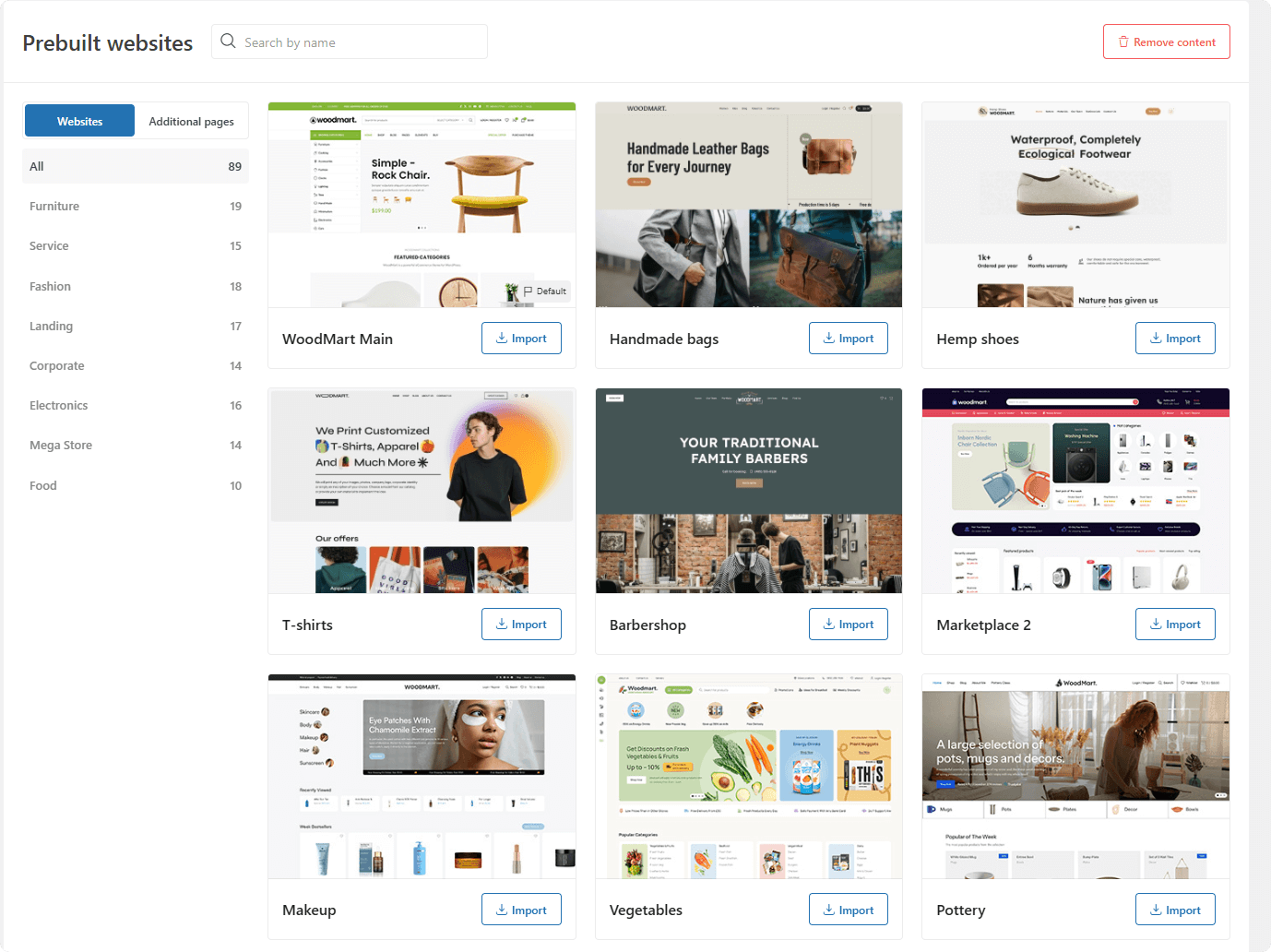 Plantillas de comercio electrónico Woodmart Theme