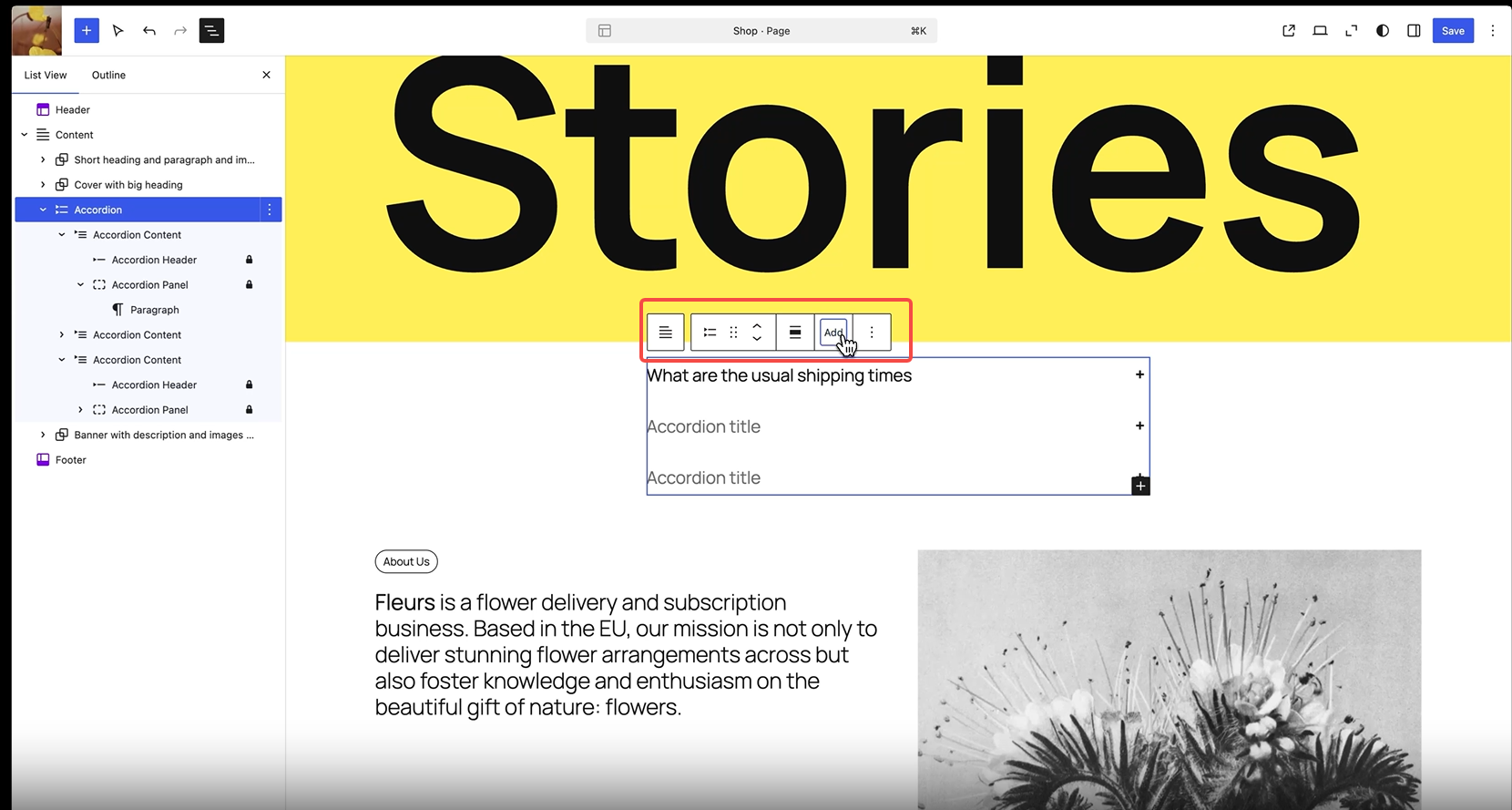 Image [2]-Nouveauté dans Gutenberg 21.6 : Bloc accordéon et optimisation de la vue des données