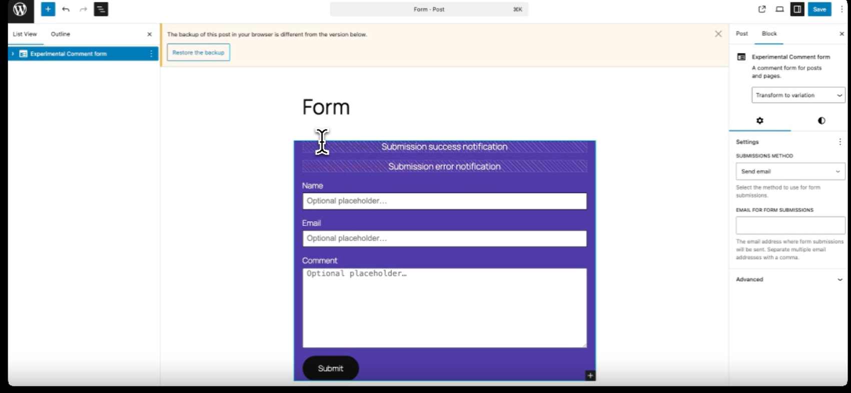 Image [4] - Nouveautés dans Gutenberg 21.6 : Blocs accordéon et optimisation de la vue des données