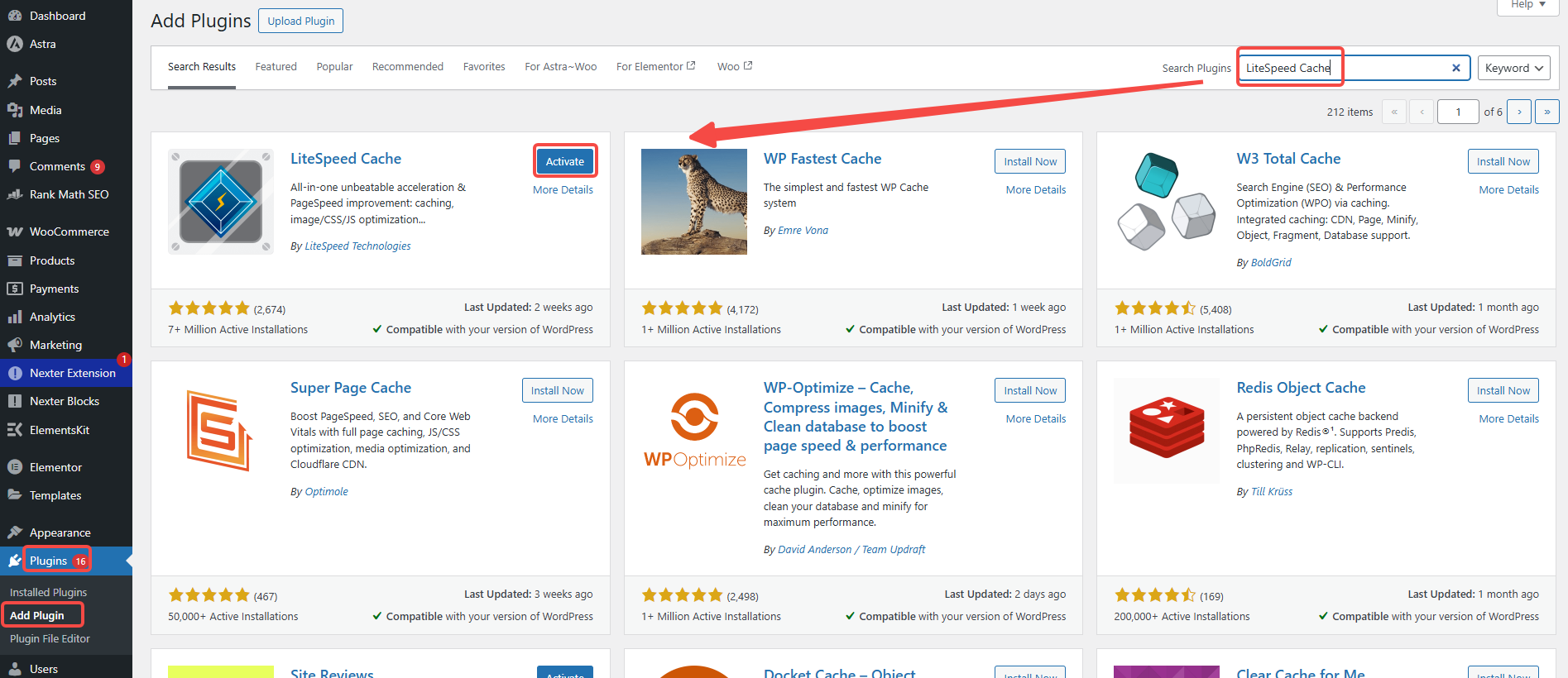 画像[4] - アストラテーマフリースピード：数秒でサイトを達成するためにキャッシュプラグインを使用します！
