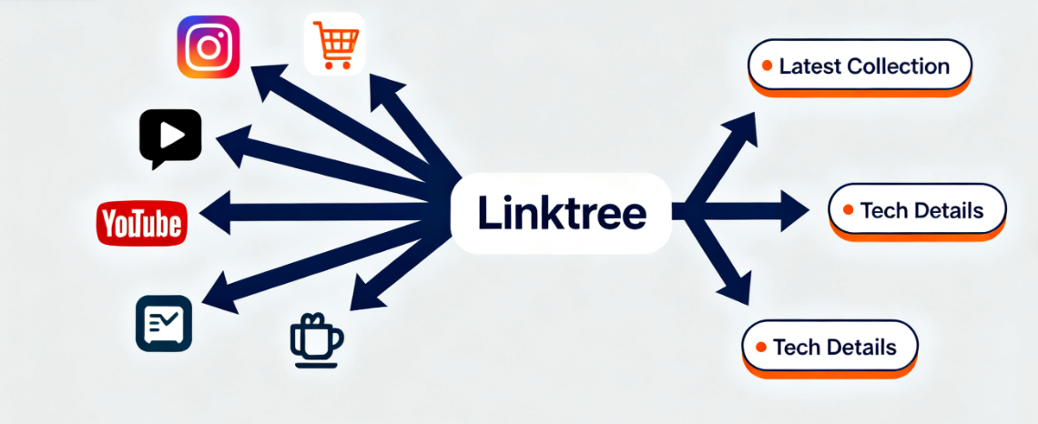 Tráfico de tarjetas de visita digitales Linktree
