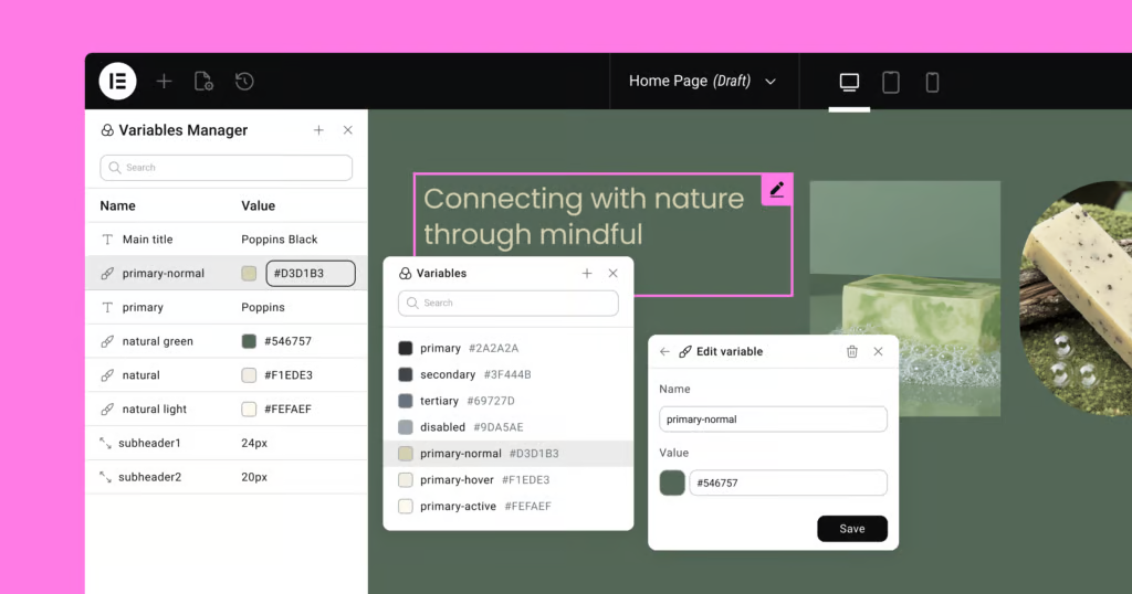 图片[3]-Elementor 3.33 爆炸式升级：新变量管理器与 Editor V4 彻底改变网页设计体验