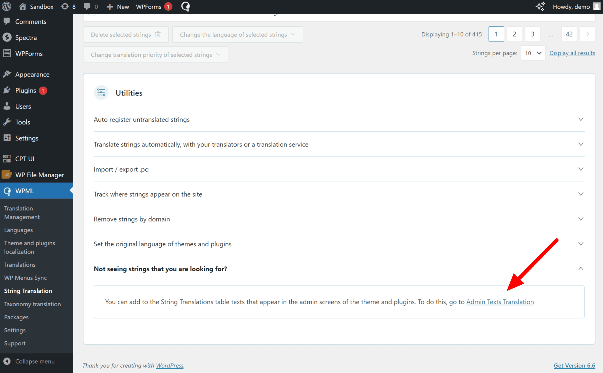 String Translation 中启用“自动注册字符串