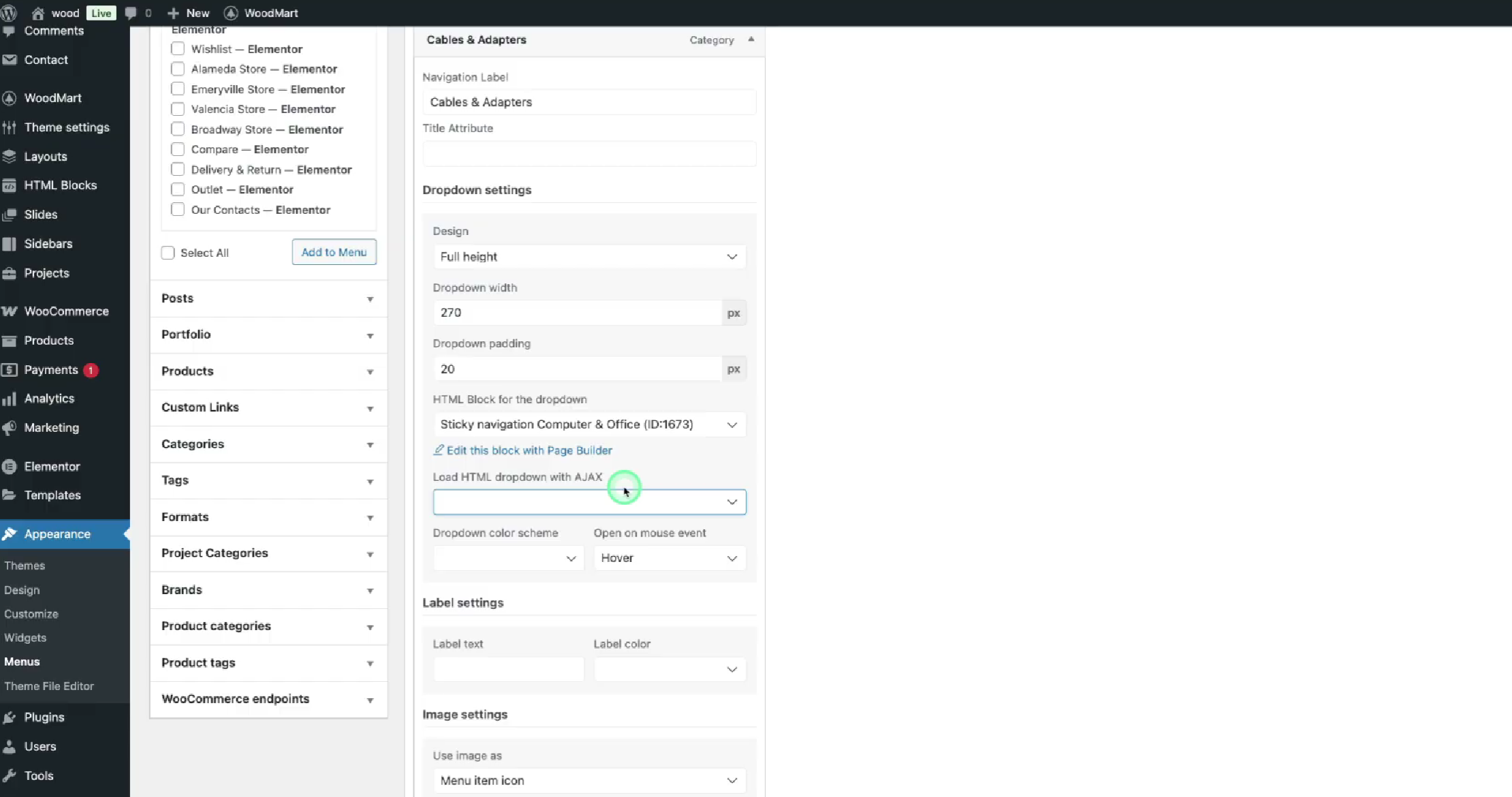 Imagen [5] - Cómo configurar la navegación fija en el tema Woodmart: mejora de la usabilidad del sitio web y la experiencia del usuario.