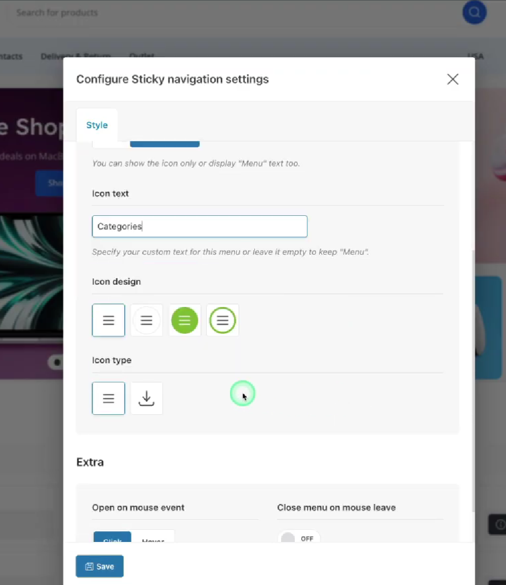 Imagen [11] - Cómo configurar una barra de navegación fija en el tema Woodmart: mejora de la usabilidad del sitio web y la experiencia del usuario.