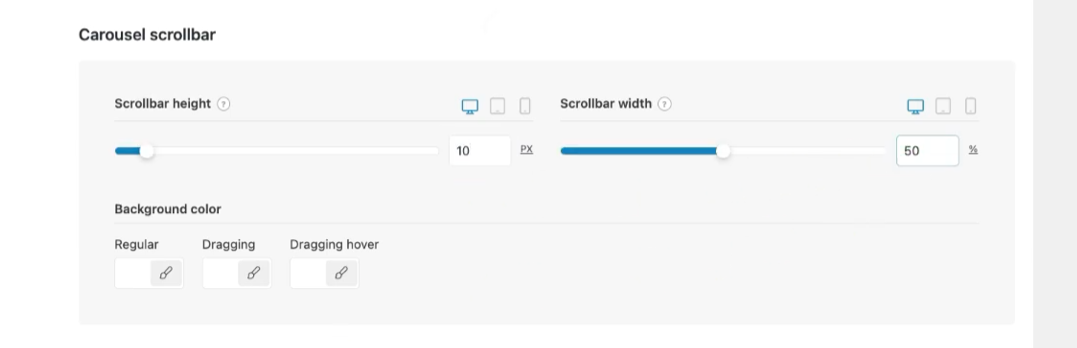 Imagen [7]: cómo configurar y personalizar las flechas, la paginación y la barra de desplazamiento del carrusel en el tema Woodmart.