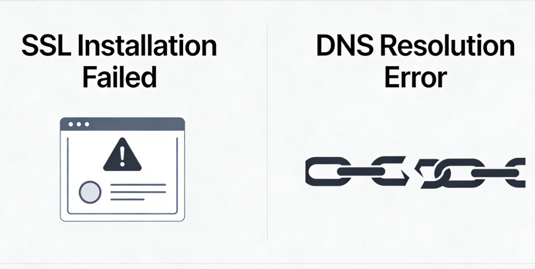 error de DNS de origen