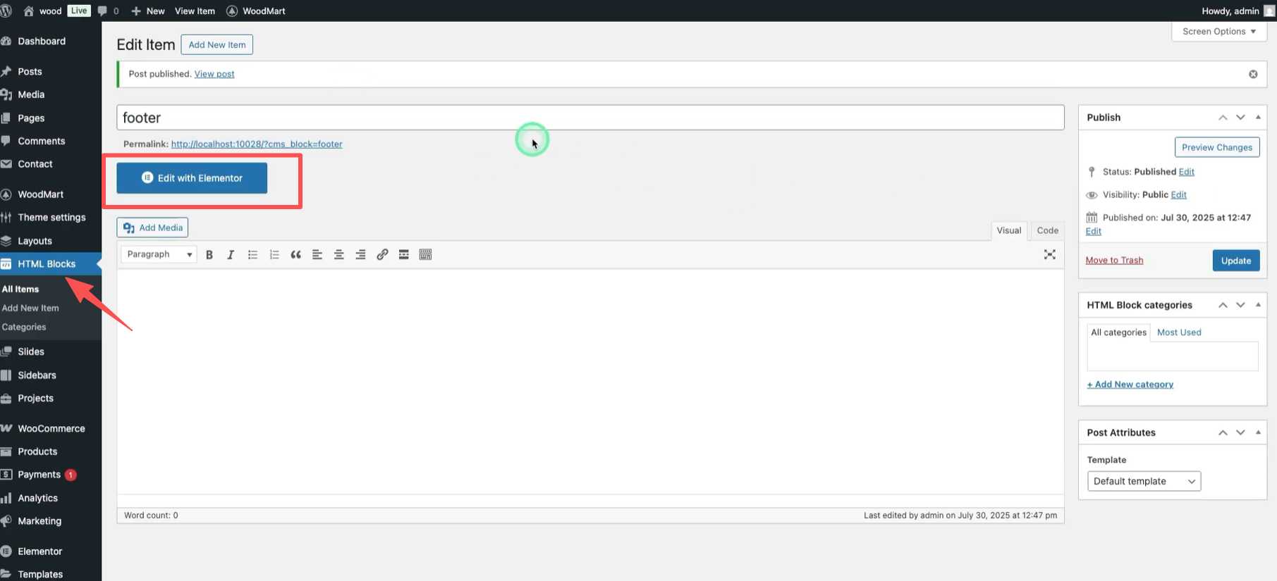 Image [2] - Bloc HTML Woodmart : guide complet pour créer un pied de page personnalisé
