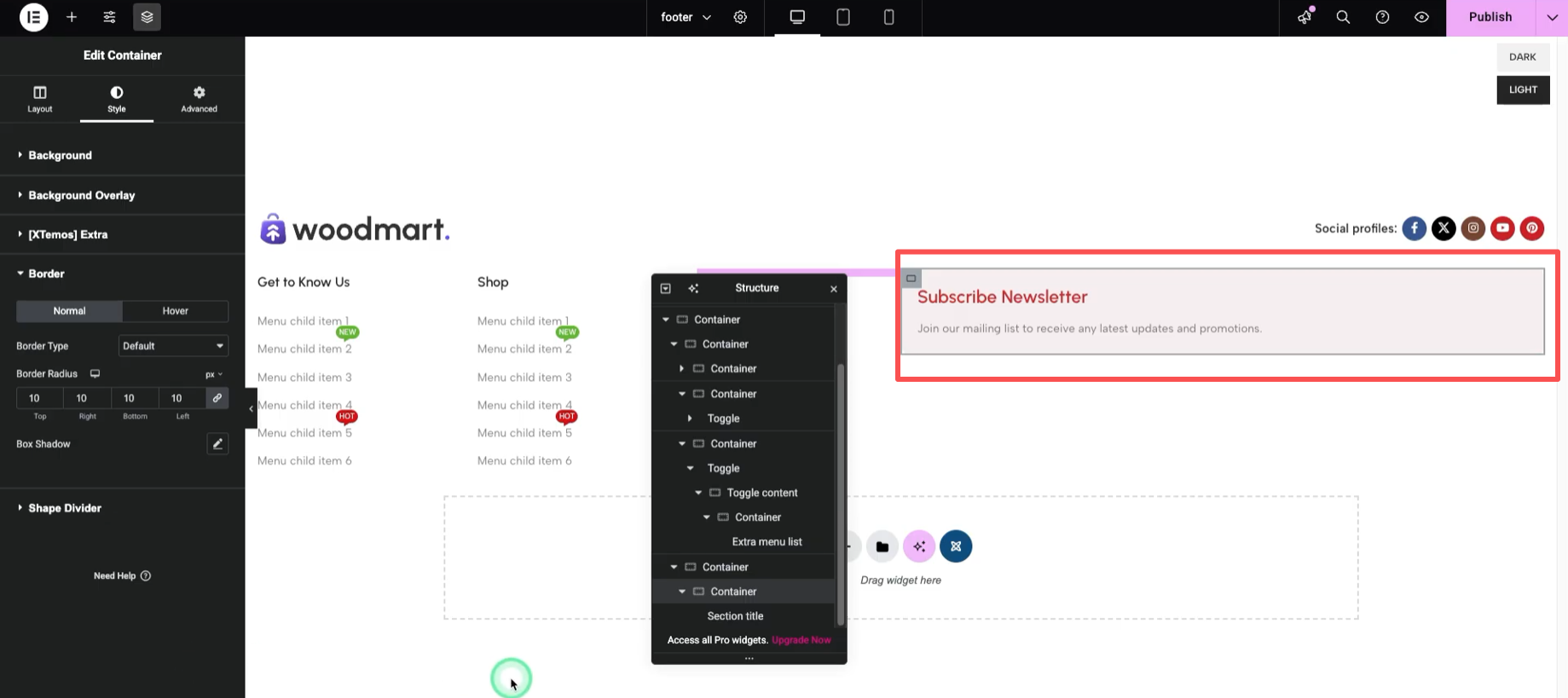 Image[12] - Bloc HTML Woodmart : guide complet pour créer un pied de page personnalisé